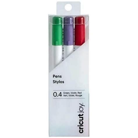 Cricut Joy Fine Point Pen Set 3-pack (Red, Green, Violet); 3 fine point (0.4) pens in Red, Green, Violet; Embellish your projects with personal notes or drawings; Ideal for event invitations, decorations for birthday bashes, or adding a "handwritten" message to any project; For Cricut Joy™